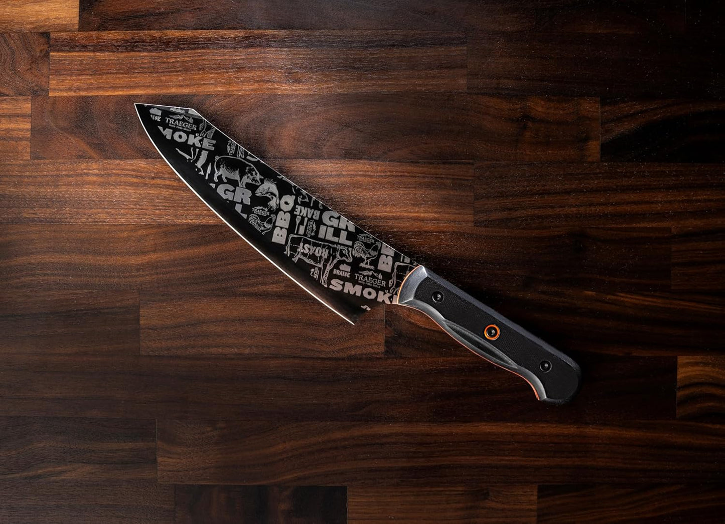 Cuchillo chef Traeger hoja hueca para carne y verduras