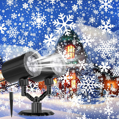 Proyector luces navideñas exterior doble cabezal