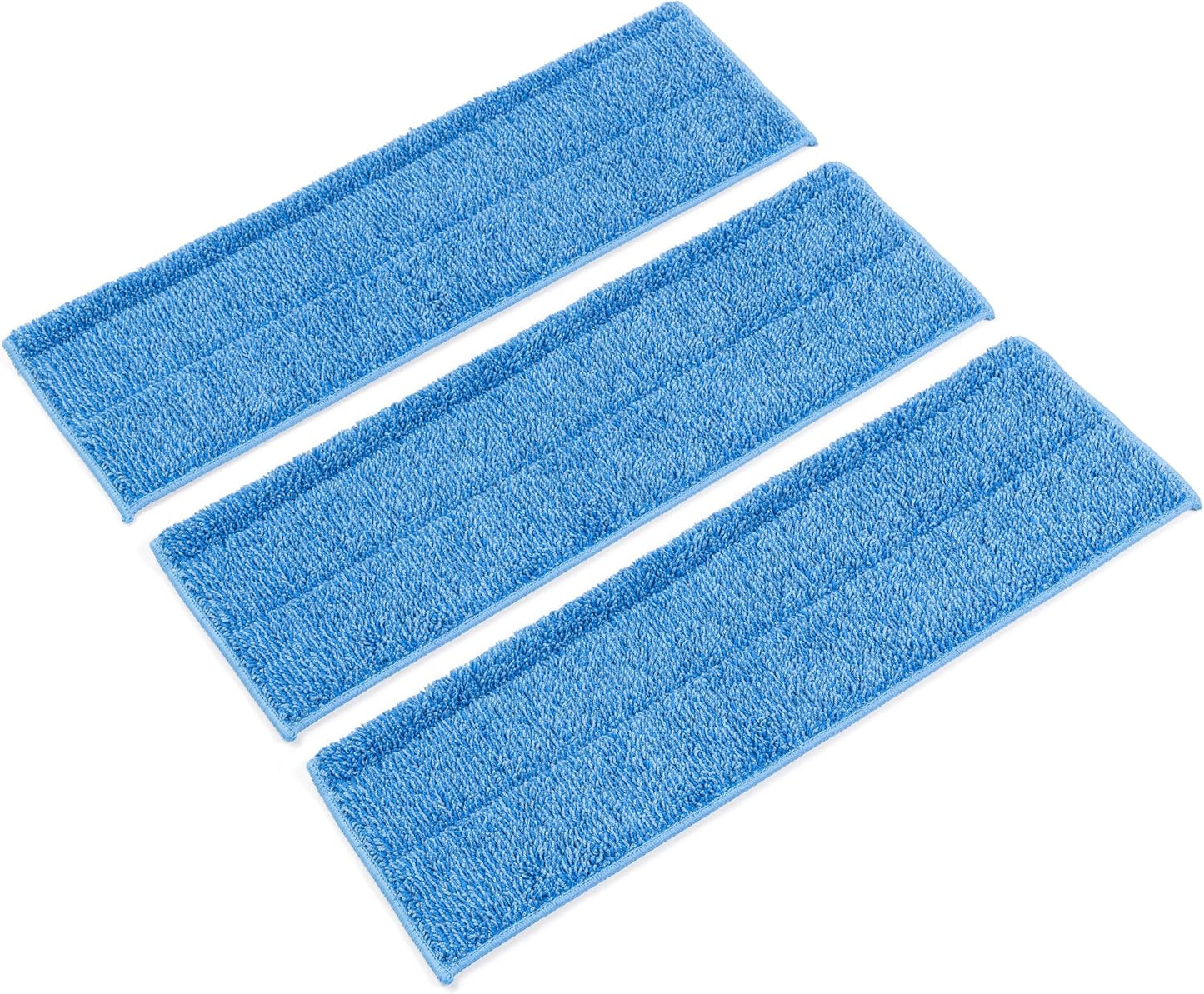 3 Pzas Almohadillas Microfibra 18pulg Mopa Húmeda y Seca Azul
