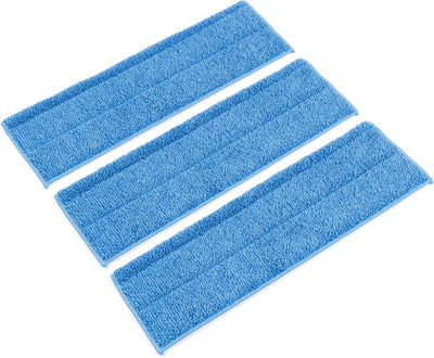 3 Pzas Almohadillas Microfibra 18pulg Mopa Húmeda y Seca Azul