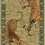 Alfombra lavable estilo bohemio tigre camello dormitorio