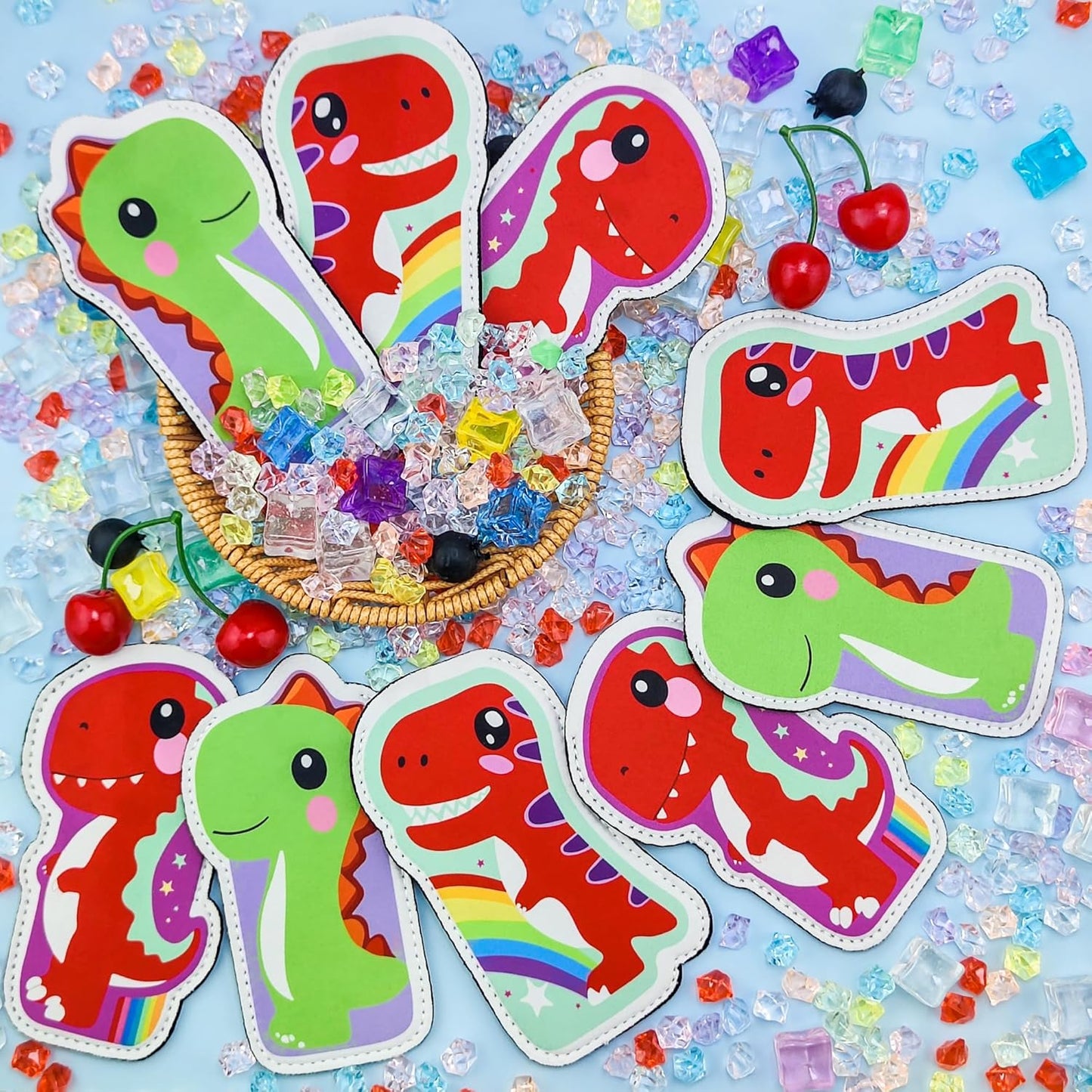 Bolsas reutilizables de neopreno para paletas de dinosaurio