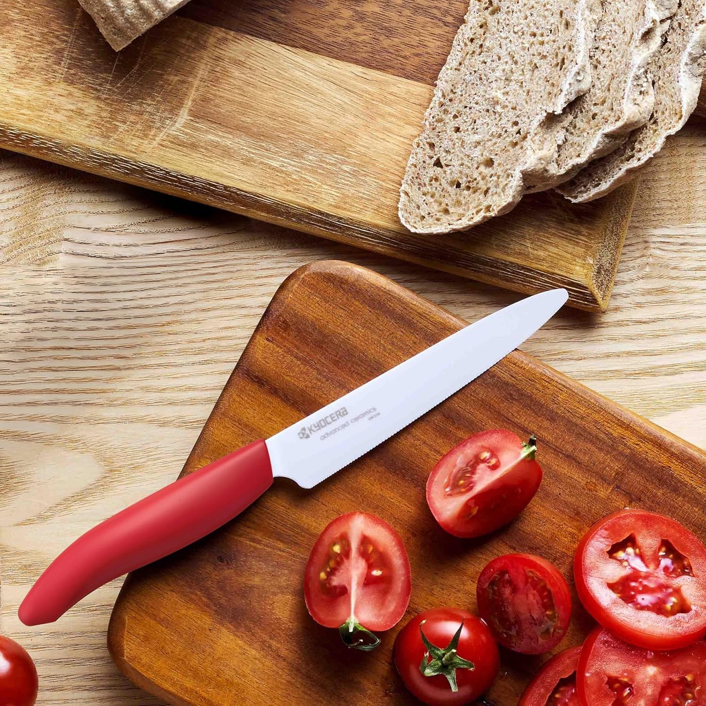 Cuchillo de tomate Kyocera de cerámica microdentado 5 pulgadas