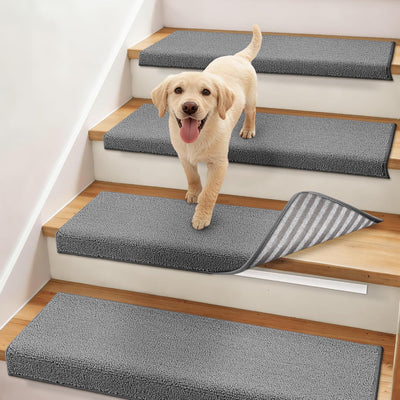 Peldaños antideslizantes para madera 11x30pulg 14uds gris