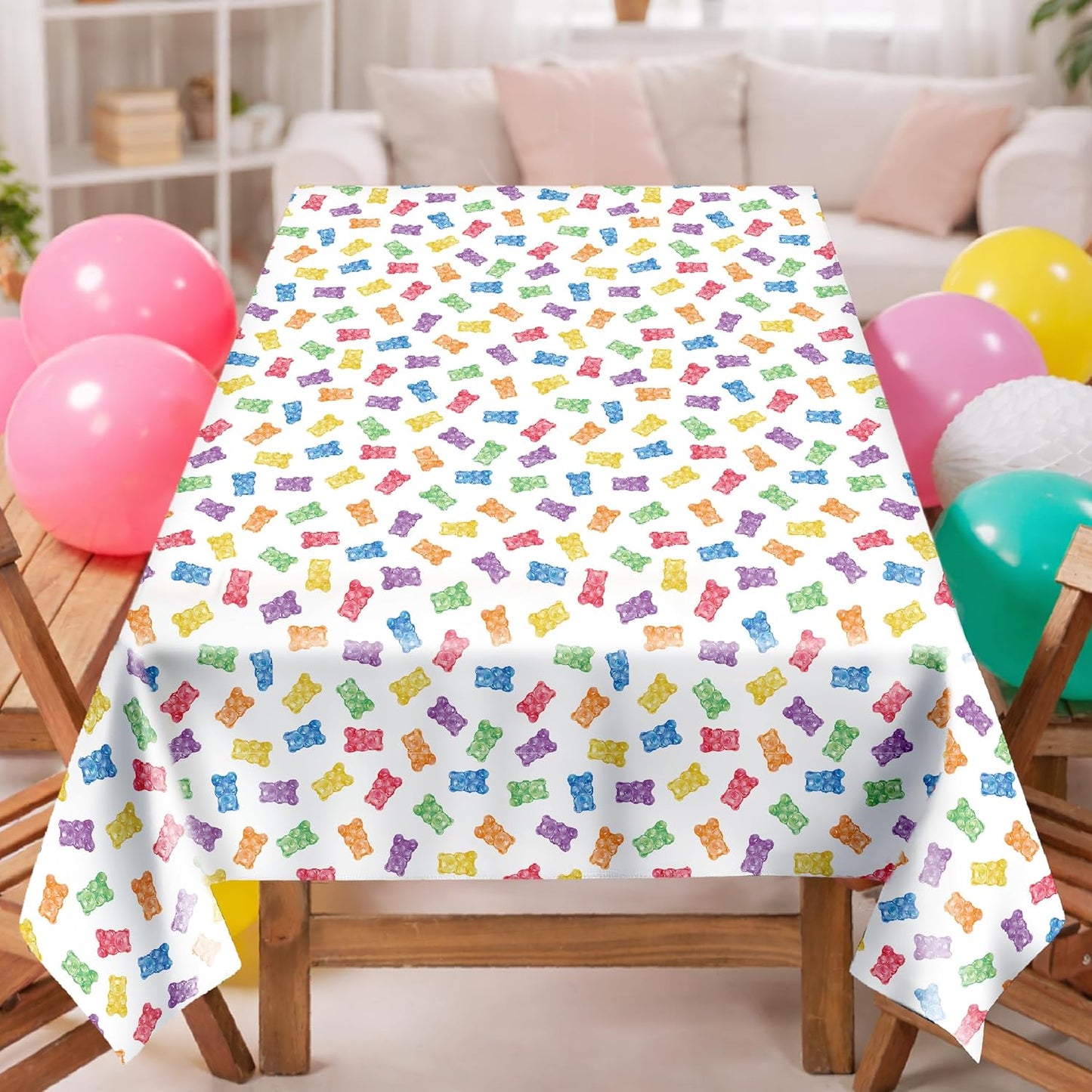 Mantel de plástico con diseño de oso de caramelo Cheerland Candyland