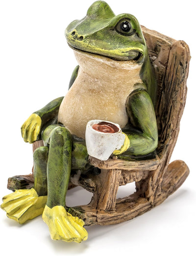 Estatua rana jardín mini 2pulg figura exterior hadas