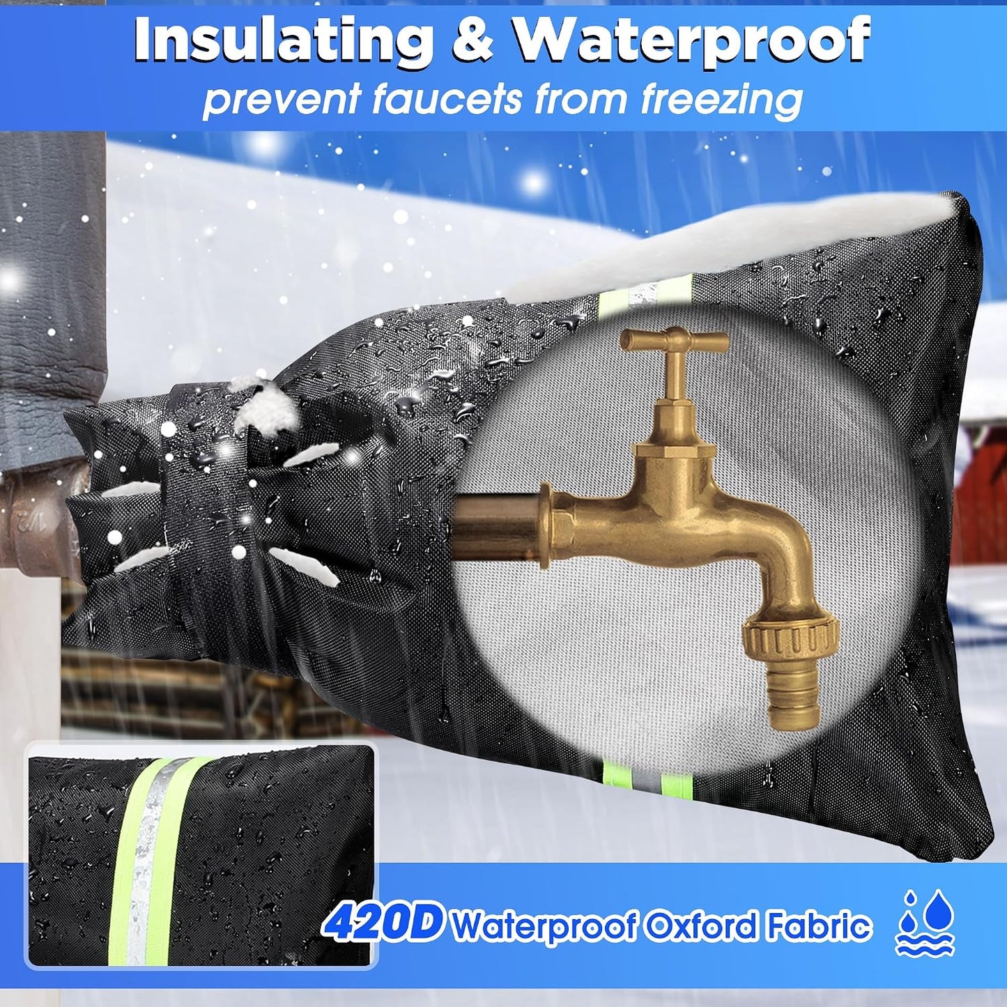 Fundas grifo exterior proteccion congelacion 10x6.3pulg
