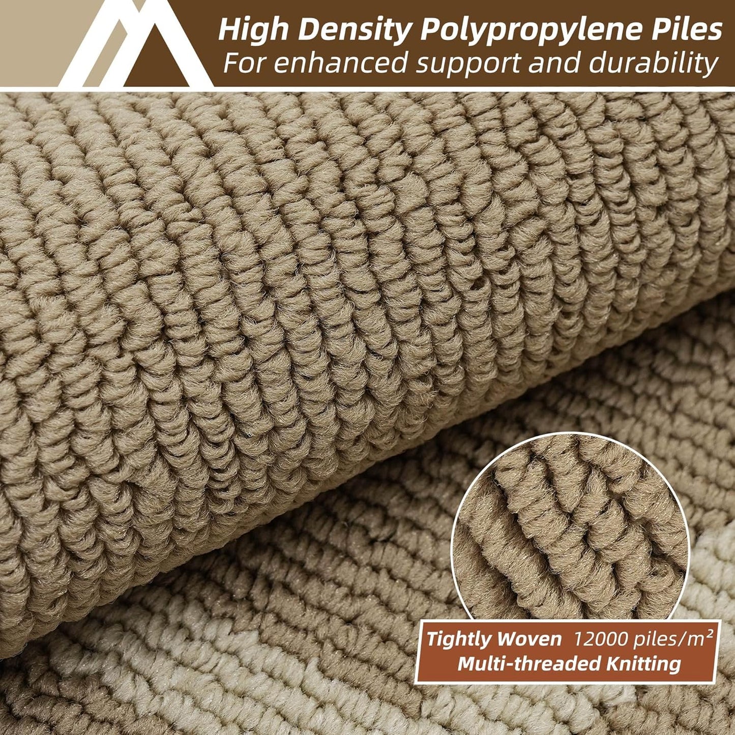 Set 2 Alfombras Antiderrapantes Cocina Beige 24x48 y 24x59pulg