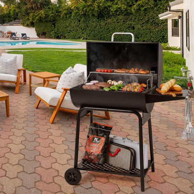 Parrilla carbón barril 30pulg rejilla calentamiento patio trasero