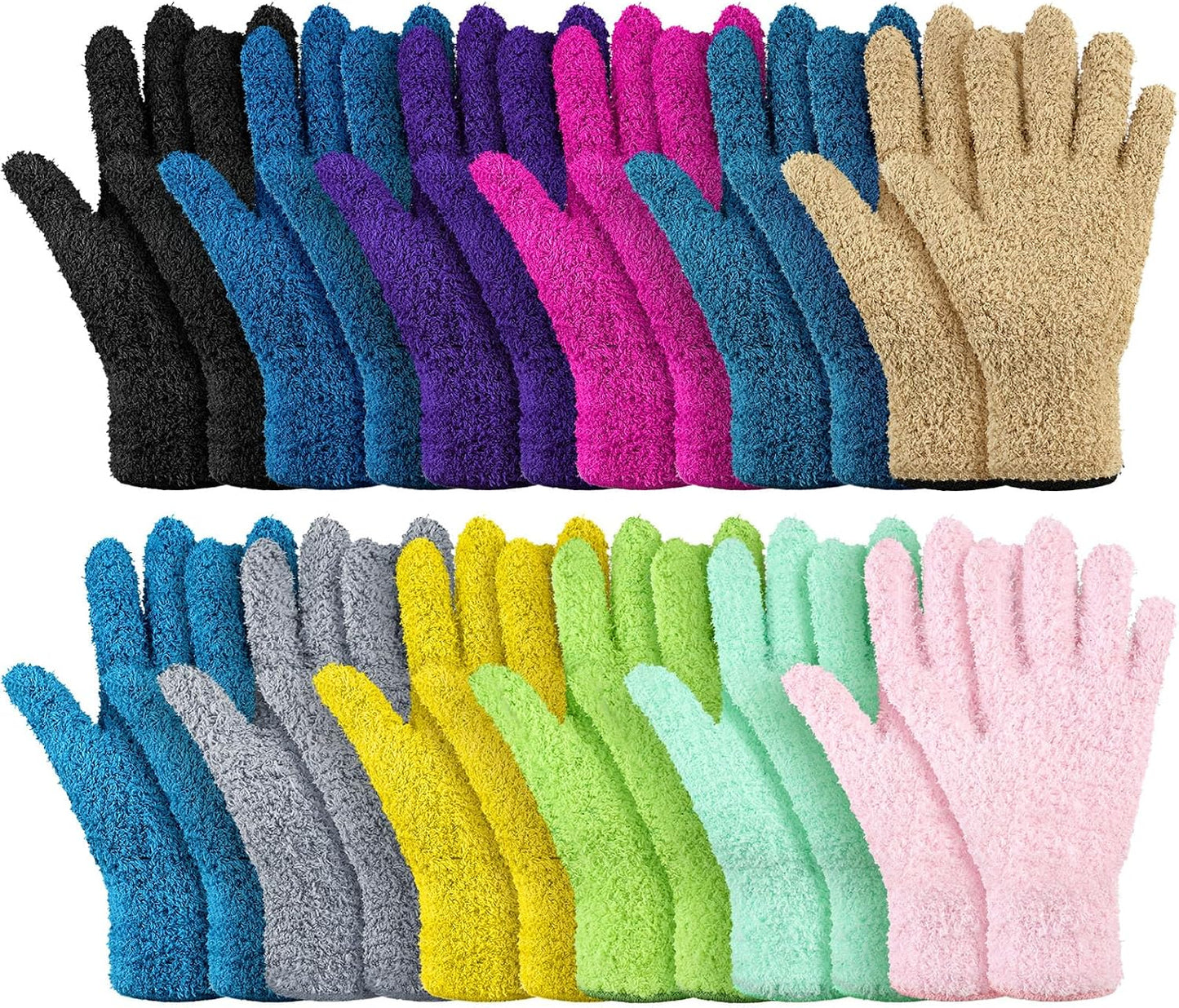 12 Pzas Guantes Microfibra para Limpiar Plantas