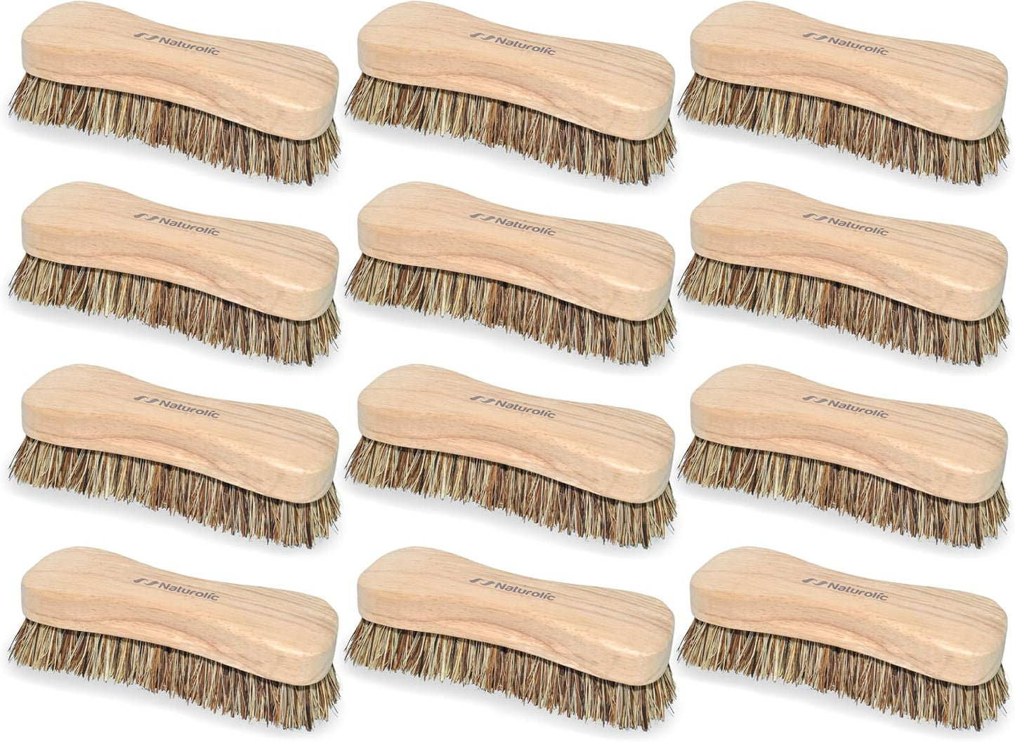 Cepillo madera cerdas Palmyra ecológico set 12