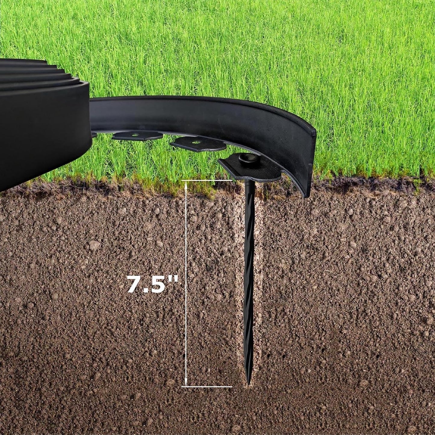 Kit bordes jardín negro 10ft sin excavar 10 picos valla patio