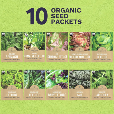 Pack 10 semillas orgánicas lechuga y verduras