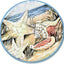 Plato de servir Starfish Beach Design de melamina 11 x 11 pulgadas