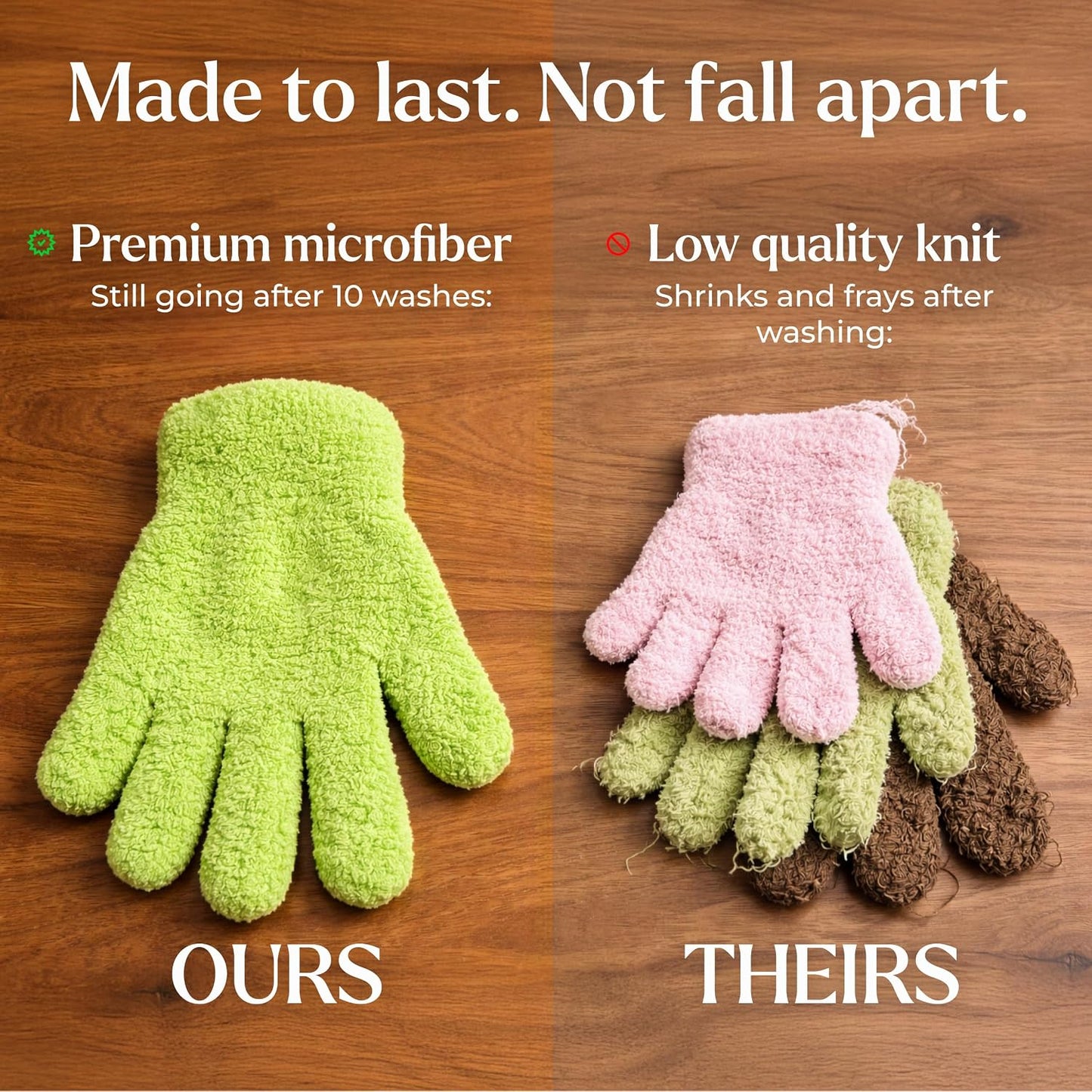 Guantes microfibra limpieza plantas interior reutilizables