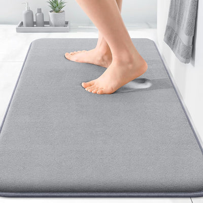 Tapete baño espuma viscoelástica 32x20pulg color gris