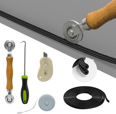Kit reparación mosquitera 48x118pulg 6en1 bricolaje