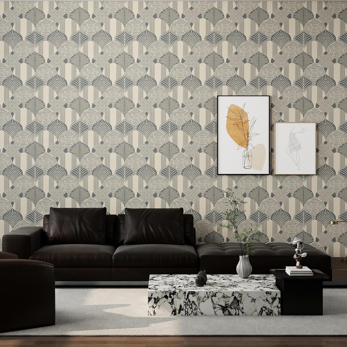 Papel tapiz vintage art deco autoadhesivo 17x80pulg