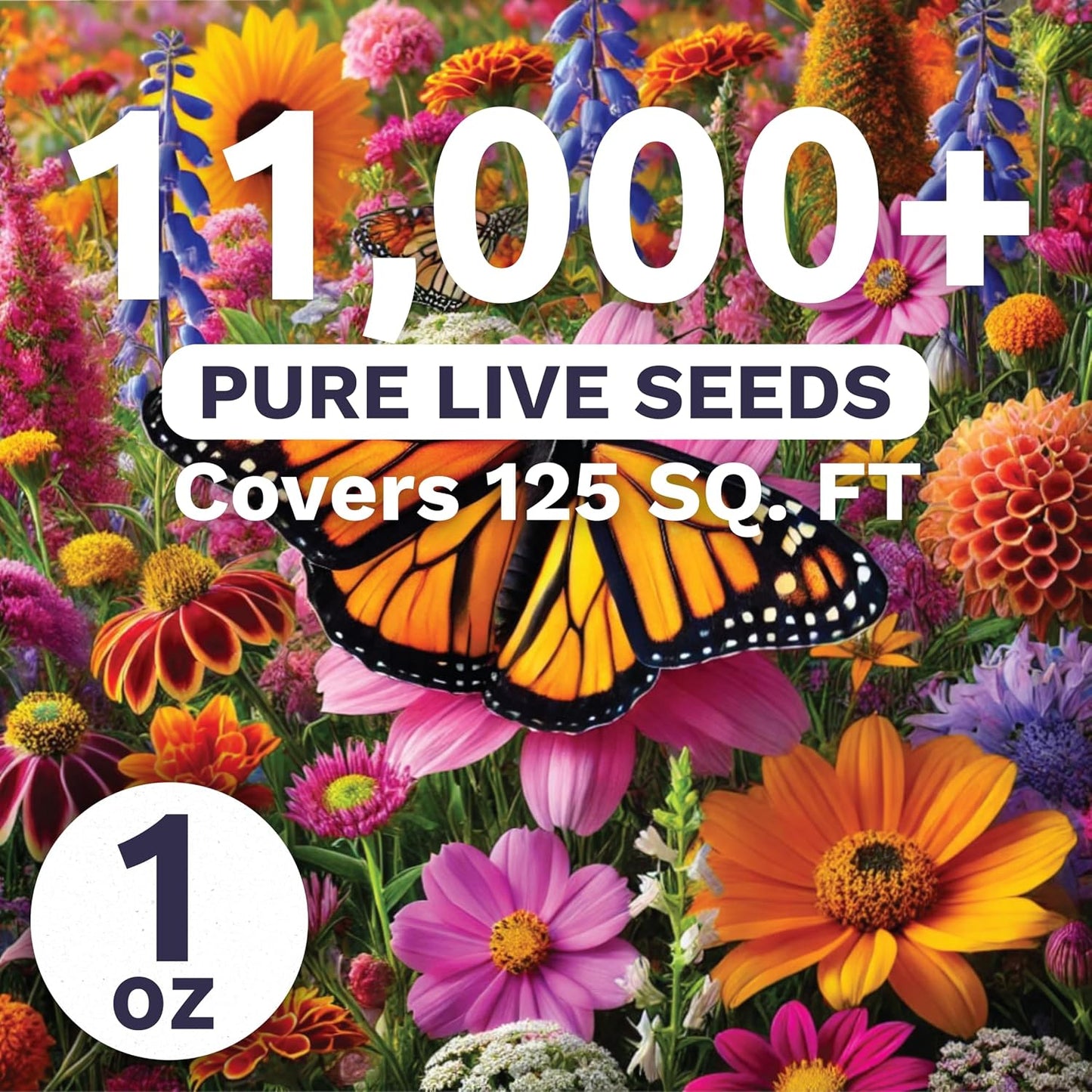 Mezcla flores silvestres 1oz 11000 semillas