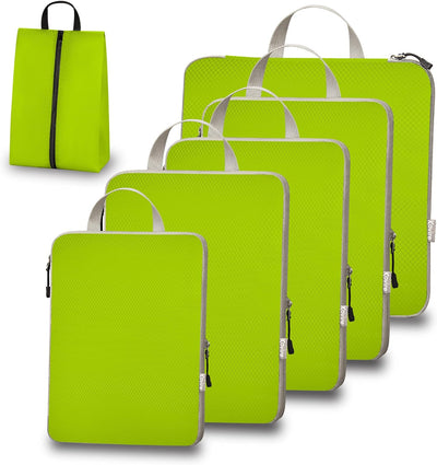 6 Pzas Bolsas Almacenamiento Rectangulares Poliéster Verde