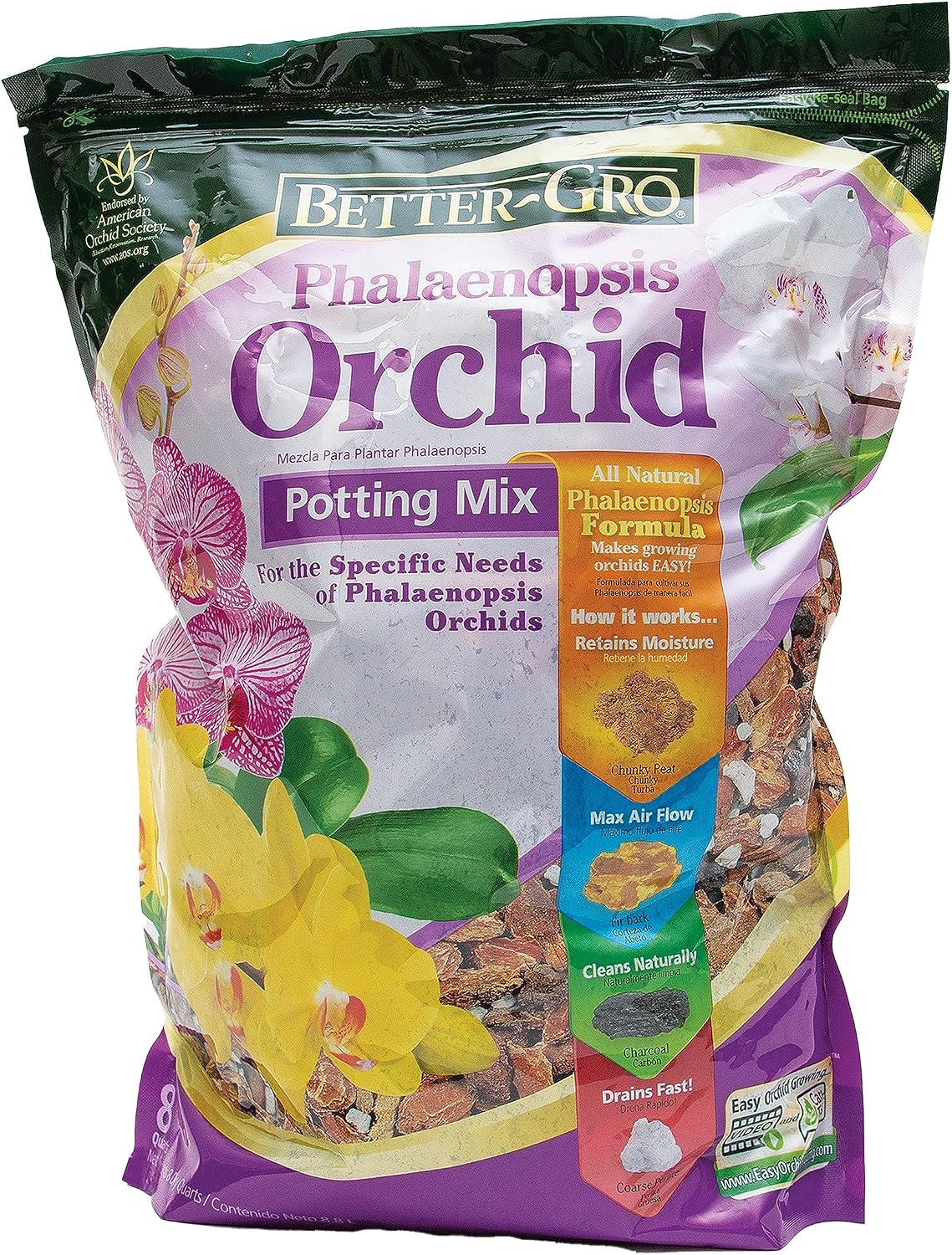 Mezcla para macetas Phalaenopsis grado premium 8