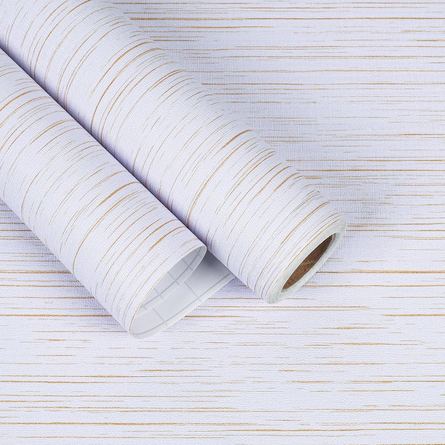 Papel Tapiz Pasto Blanco Dorado Textura Autoadhesivo Impermeable