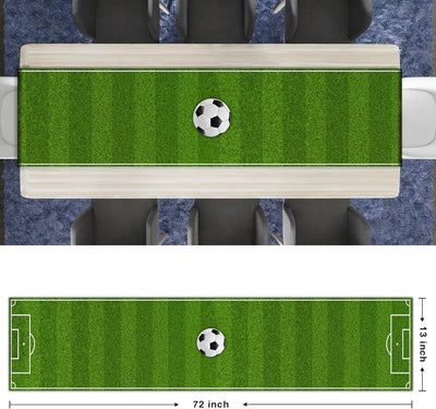 Camino de mesa de fútbol decorativo para comedor y fiestas