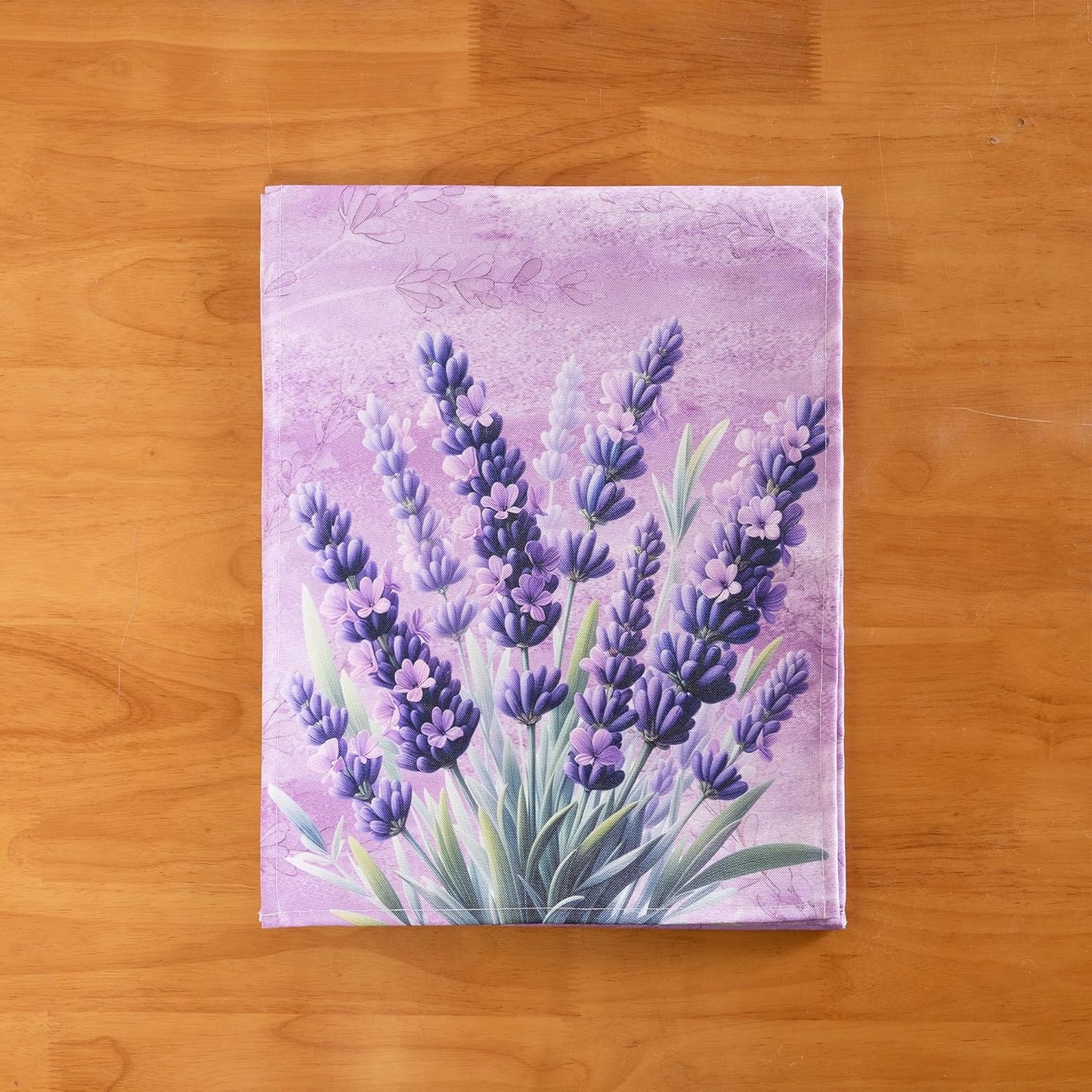 Camino de mesa floral de lavanda morado para decoración de fiesta
