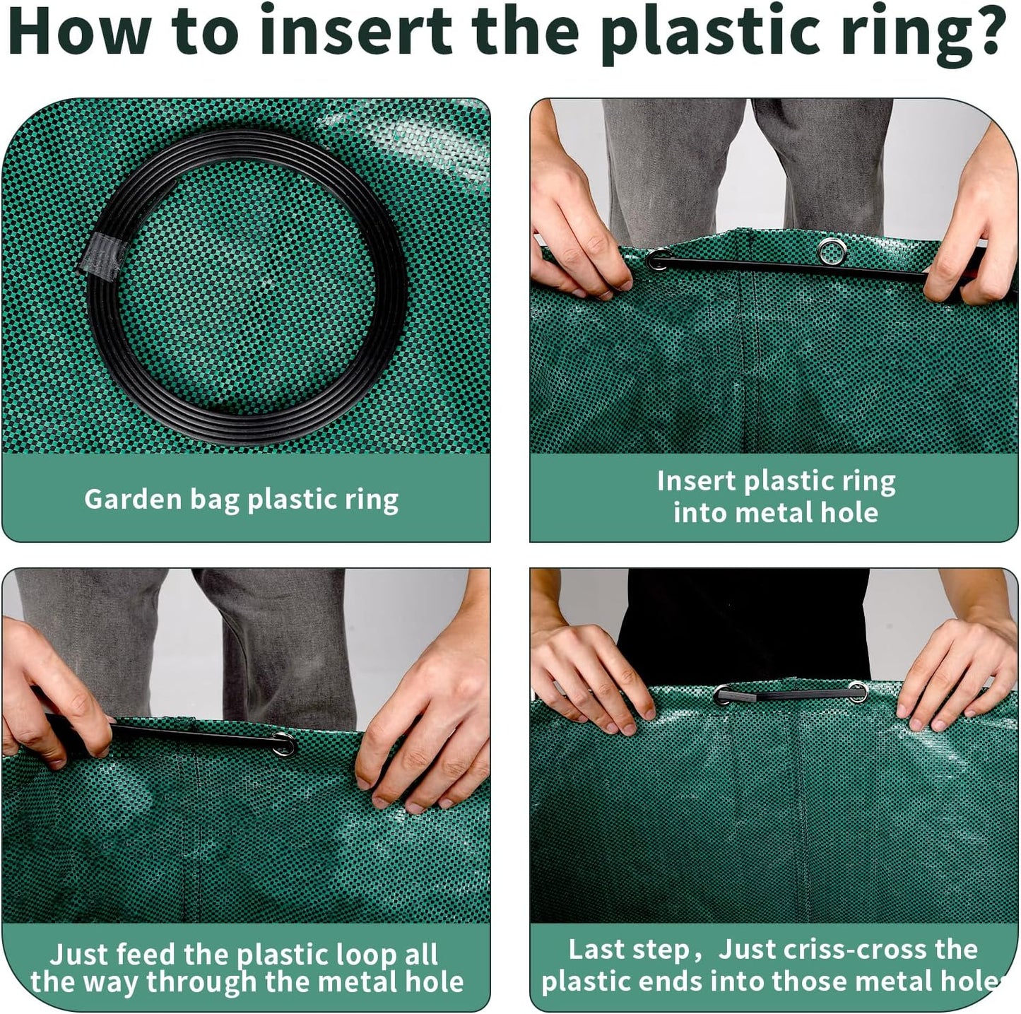 2 Pzas Bolsas Jardín 53gal Resistentes para Hojas y Césped
