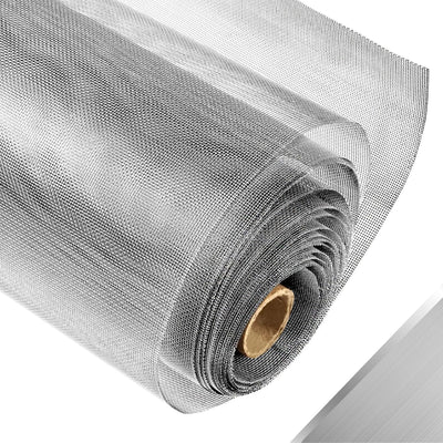 Rollo malla acero inox 304 para ventana 59pulg x10ft plateado