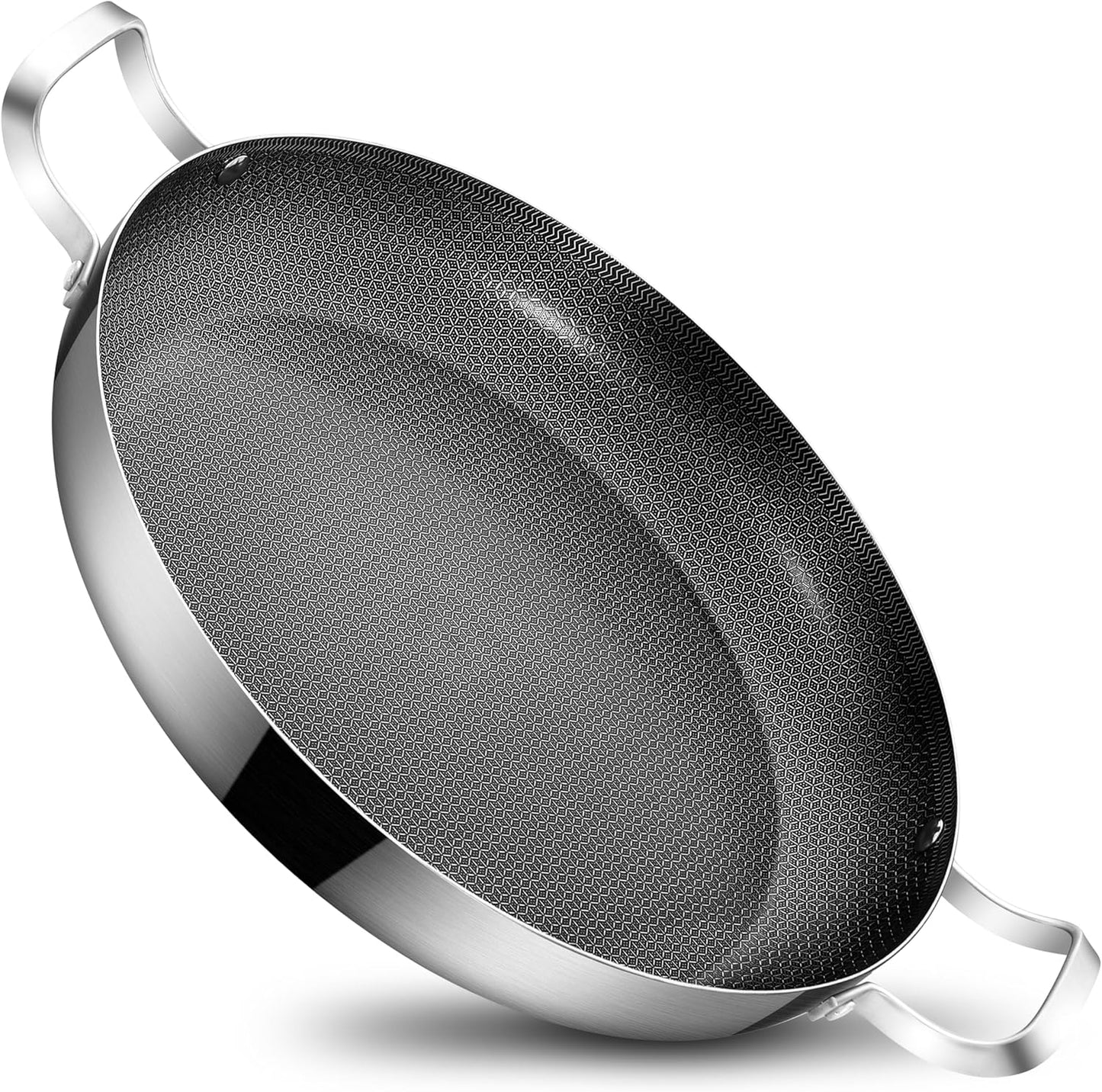 Sartén acero inox 13pulg cerámica antiadherente