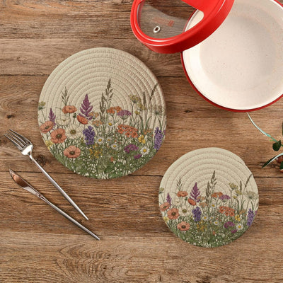 Set de protectores de calor ALAZA con flores vintage para cocina