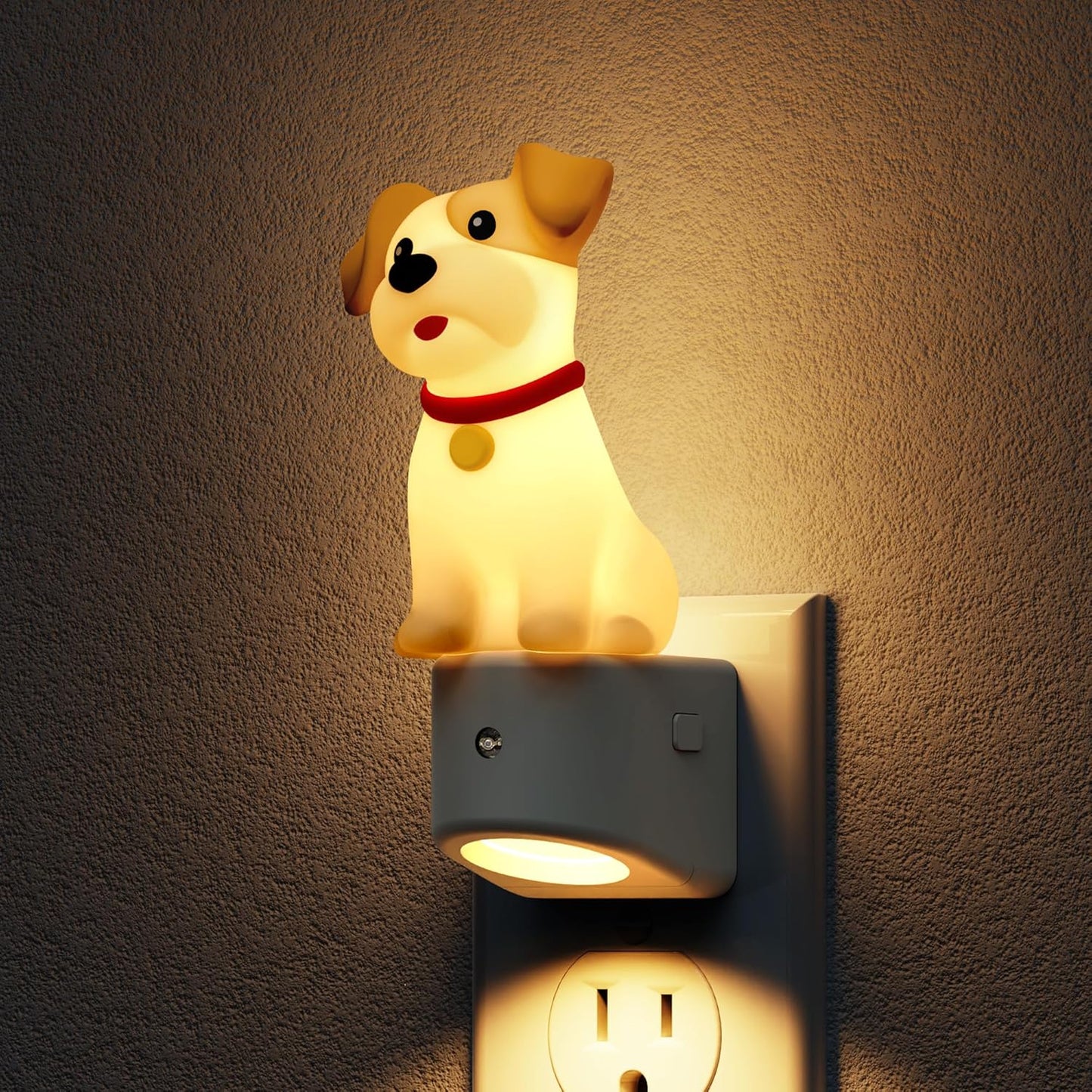 Luz Nocturna 3D para Niños y Perros Schnauzer con Sensor RGB