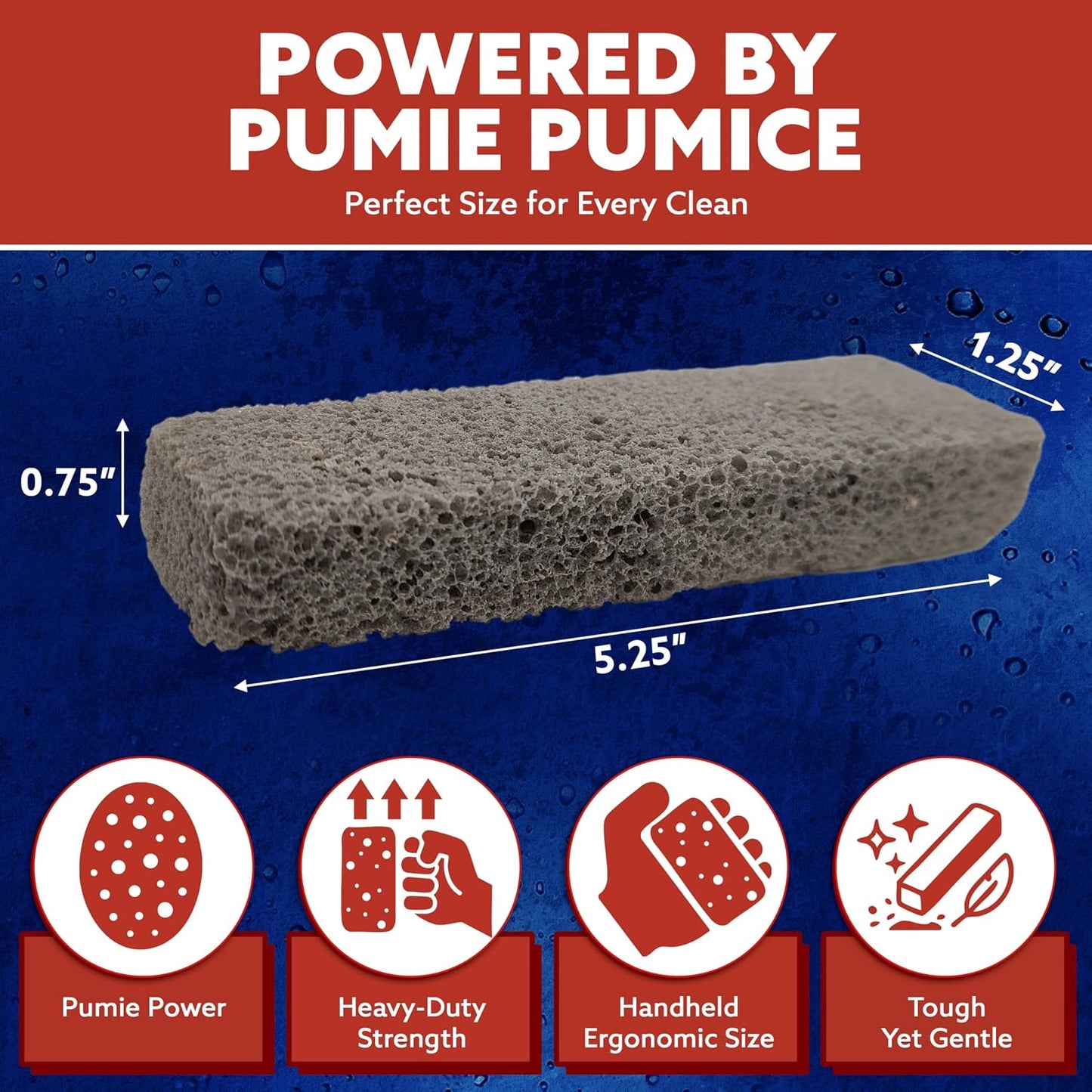 Palo limpieza piedra pómez resistente pack 4 baño cocina piscina