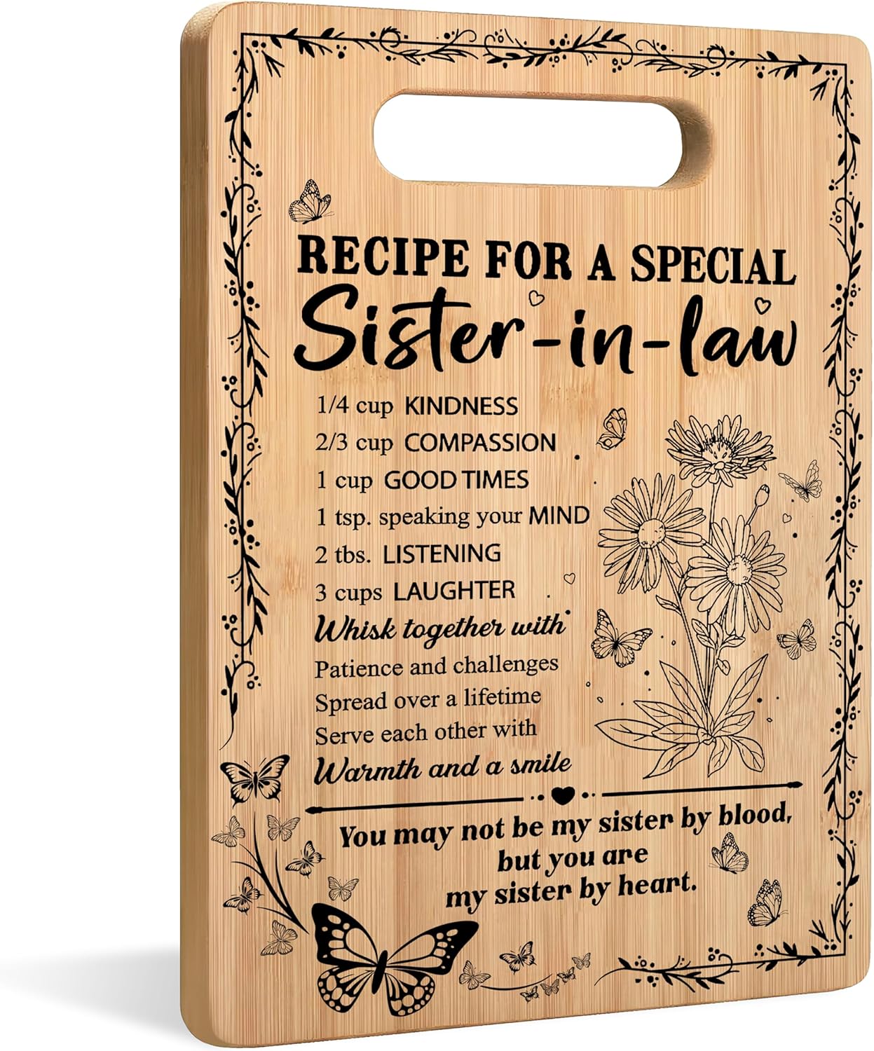 Tabla de cortar decorativa para cuñada