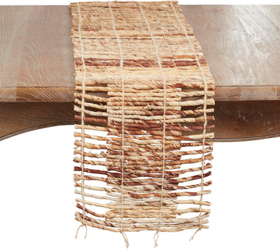 Camino Mesa Abaca Yute Tejido a Mano 12x72pulg