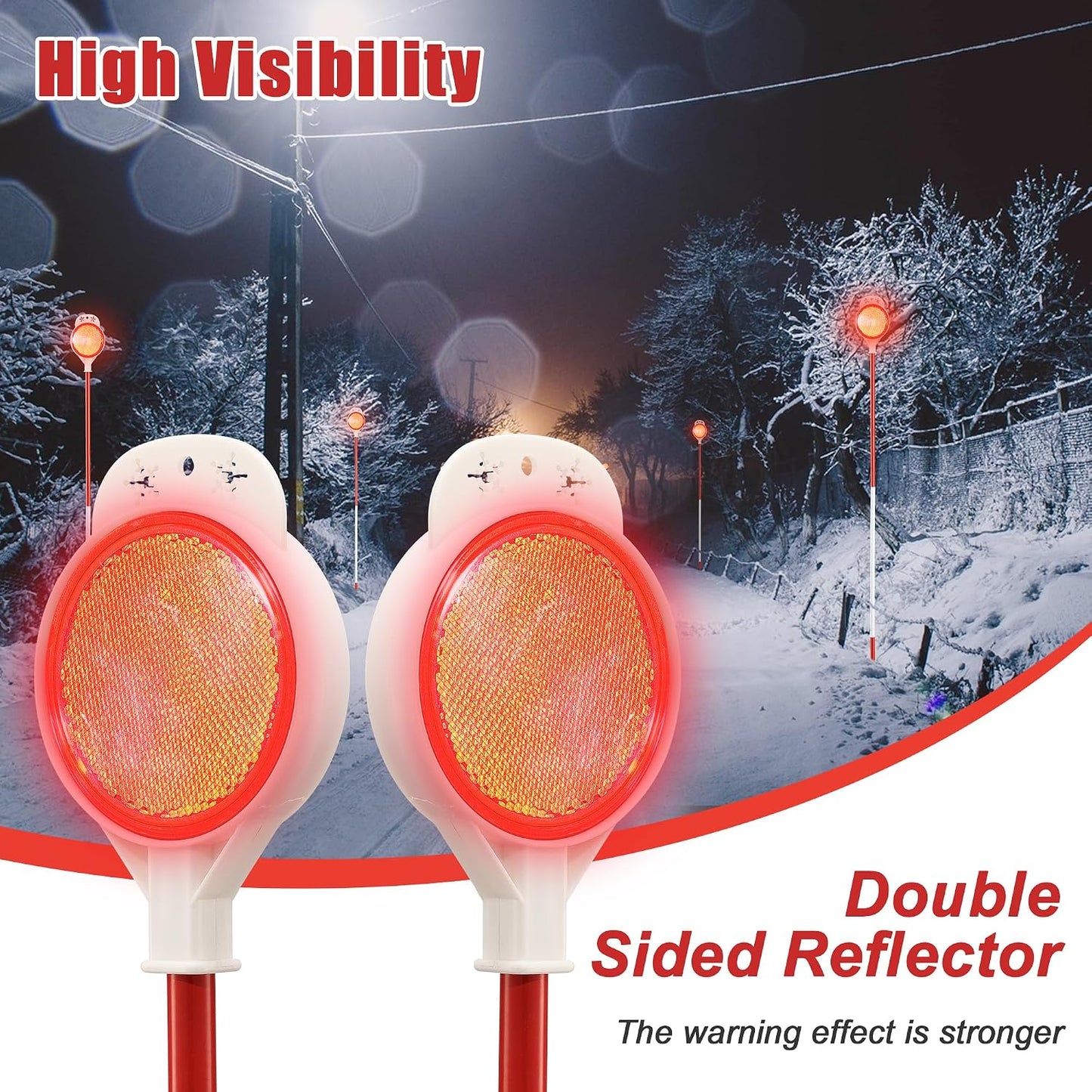 Marcadores reflectantes entrada 48pulg doble cara acero inox rojo