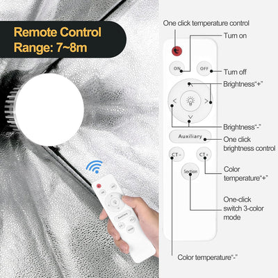 2 Bombillas LED E27 Regulables 3000-5500K Control Remoto