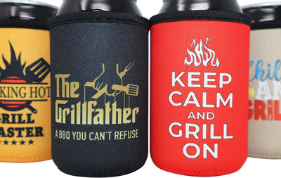 Enfriador latas temática barbacoa 12oz regalo papá hombres