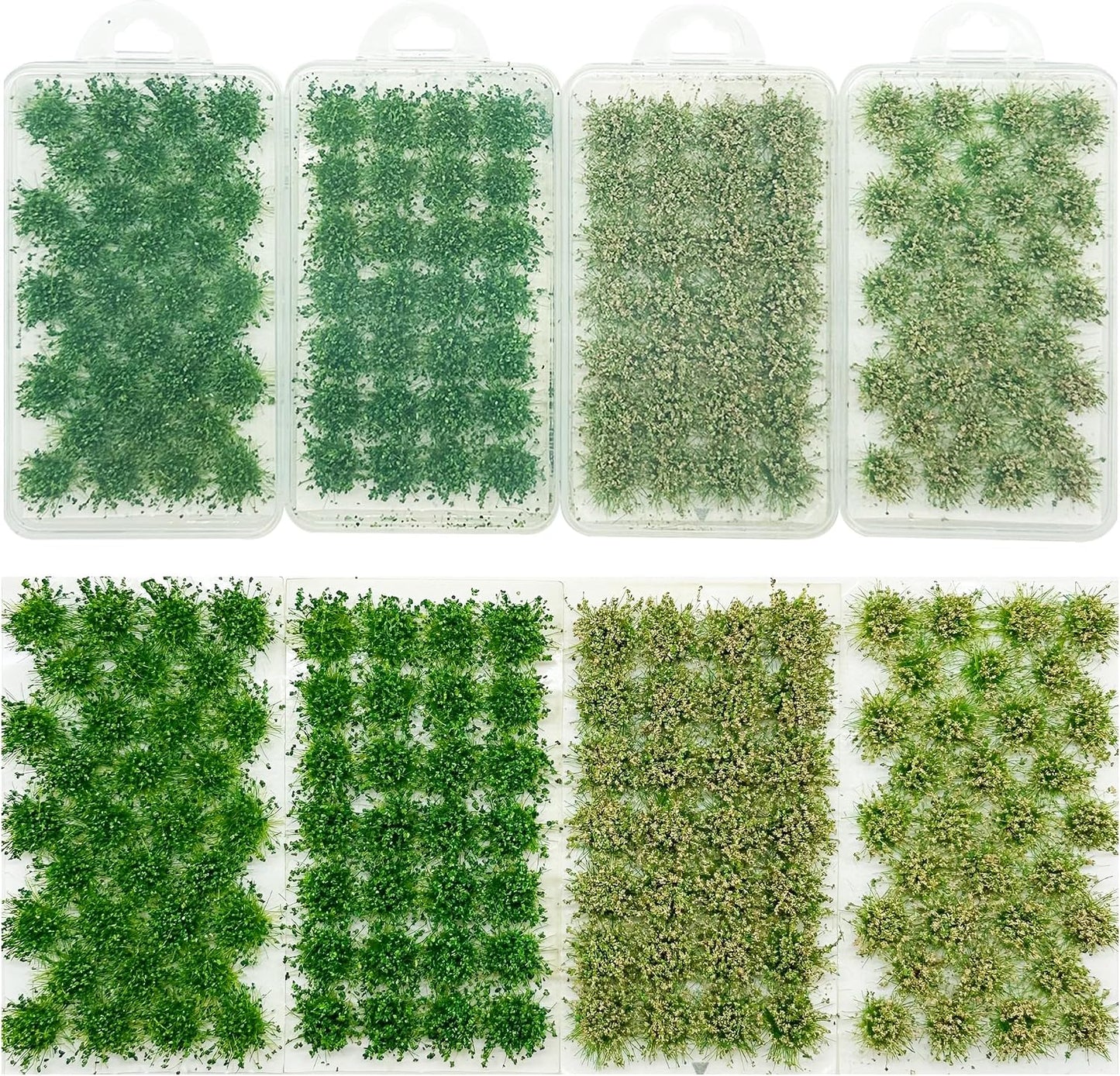 120 Racimos Flores Miniatura 4 Colores Césped Estático Modelismo