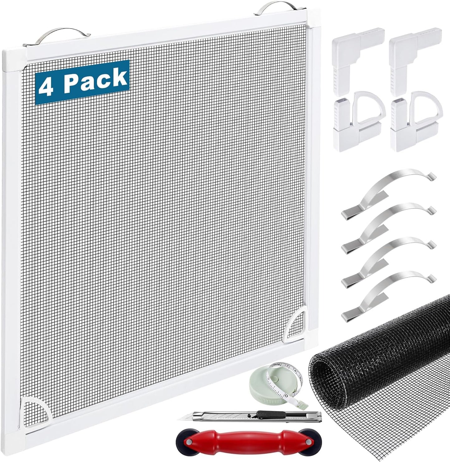 Kit 4 Marcos Ventana 5/16x1/8x36pulg Repuesto con Herramientas