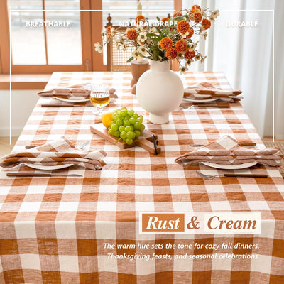 Set 5 Servilletas y Manteles Gingham 120x60pulg