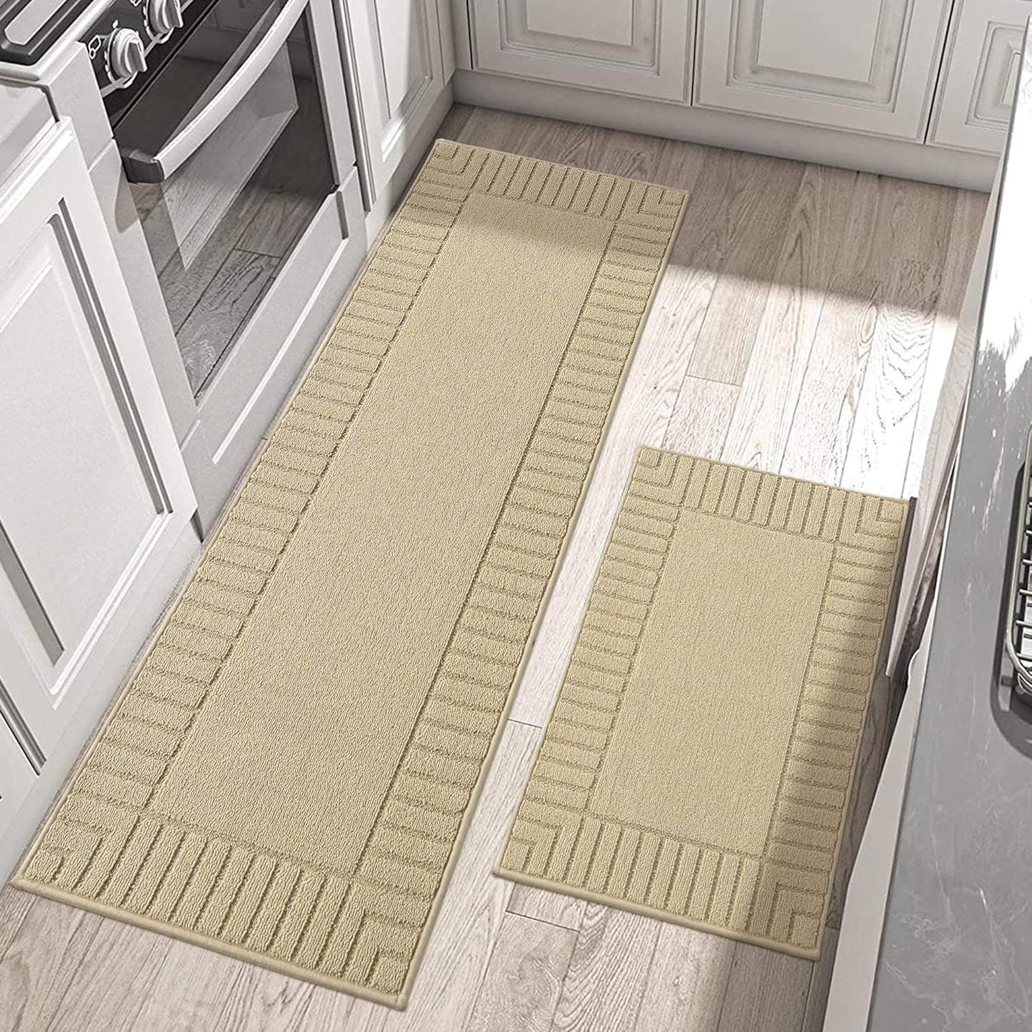 Alfombra cocina antiderrapante beige 24x35pulg 24x60pulg