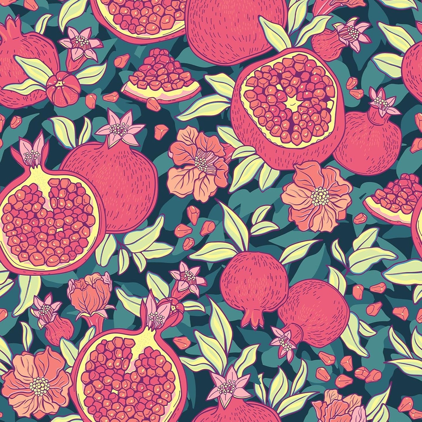 Papel tapiz floral vintage rojo autoadhesivo 17x79pulg