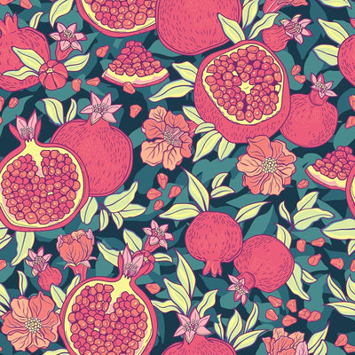 Papel tapiz floral vintage rojo autoadhesivo 17x79pulg