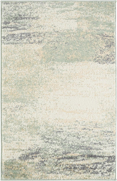 Alfombra 2x3ft Adirondack marfil salvia diseño abstracto moderno