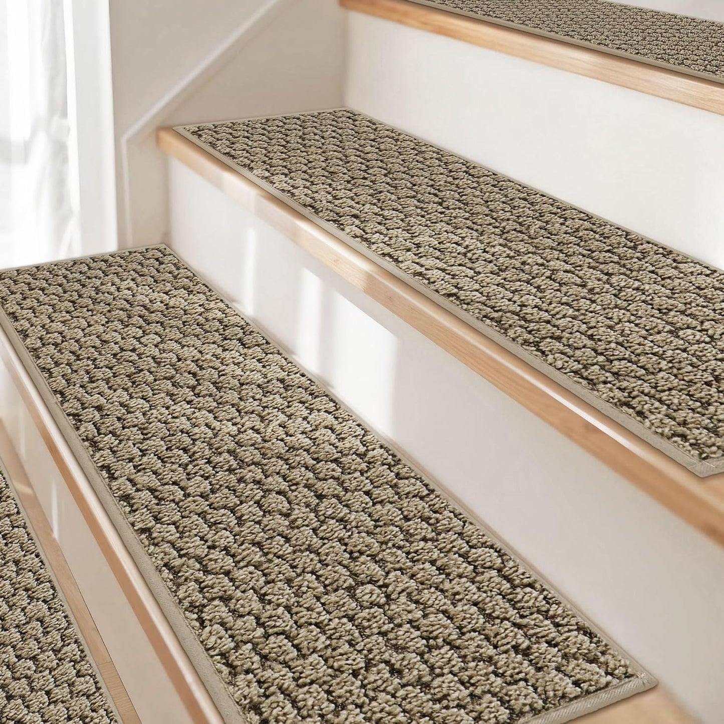 Set 4 Peldaños Escalera Madera Antideslizantes Lavables