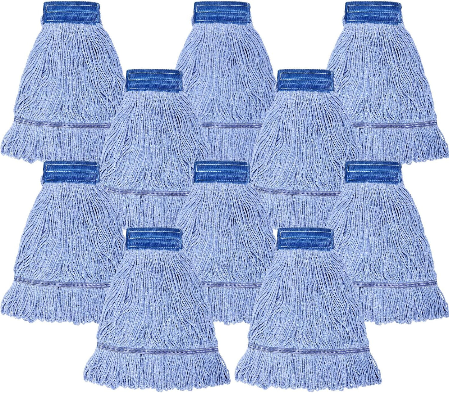 10 Cabezales Trapeador 24oz Cuerda Húmeda Algodón Resistente