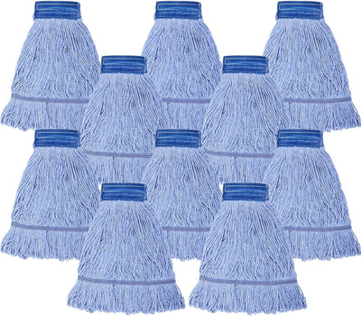 10 Cabezales Trapeador 24oz Cuerda Húmeda Algodón Resistente
