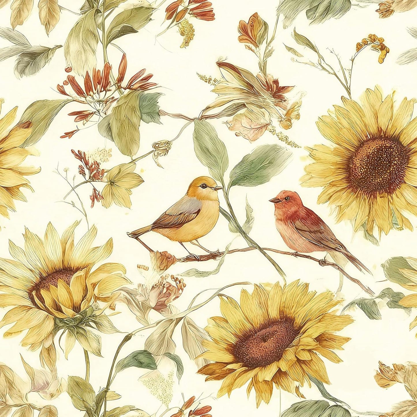 Papel tapiz floral vintage autoadhesivo 16.9x118.1pulg